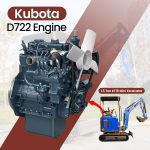 1.5 Ton KT16 Mini Excavator with Kubota Diesel Engine D722 - Image 2