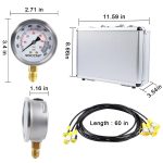3 Gauges 11 Couplings 3 Test Hoses 1 Aluminum Case 25/40/60Mpa Silver Hydraulic Pressure Test Kit - Image 7