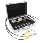 3 Gauges 11 Couplings 3 Test Hoses 1 Aluminum Case 25/40/60Mpa Silver Hydraulic Pressure Test Kit - Image 2