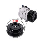 A/C Compressor 8PK 12V RE326205 SE502745 for John Deere Skid Steer Loader 318E 319E - Image 2