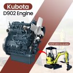 1.65 Ton GW16 Mini Excavator with Kubota Diesel D902 Engine - Image 2