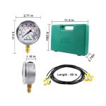 3 Pressure Gauge 6 Test Coupling 3 Test Hose 1 Storage Case Upgraded Version Hydraulic Pressure Gauge Kit for SINOCMP - Image 4