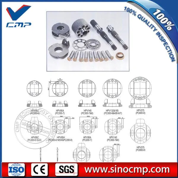 HPV165 Hydraulic Pump Parts for Komatsu PC400-7 PC400-8 PC450-7 PC450-8