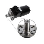 Hydraulic Motor CM074P for Buyers Products 4-Bolt Mount Type 0.25" Shaft Keyway 1/2" NPT - Image 2