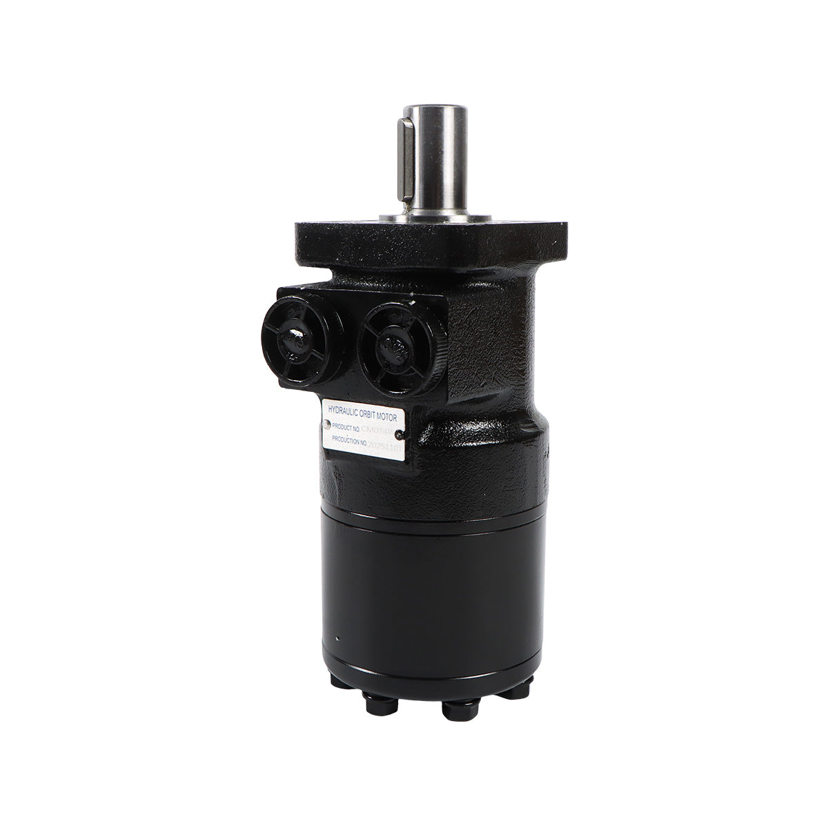 Hydraulic Motor CM074P for Buyers Products 4-Bolt Mount Type 0.25" Shaft Keyway 1/2" NPT - Image 4