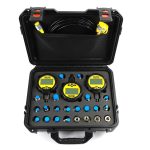 SINOCMP Digital Hydraulic Pressure Test Kit 70Mpa*2Gauge 16Mpa*1Gauge 22 Test Couplings 3 Test Hoses for Caterpillar John Deere Excavator Construction Machinery