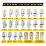 SINOCMP Digital Hydraulic Pressure Test Kit 70Mpa*2Gauge 16Mpa*1Gauge 22 Test Couplings 3 Test Hoses for Caterpillar John Deere Excavator Construction Machinery - Image 5
