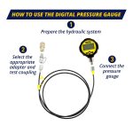 SINOCMP Digital Hydraulic Pressure Test Kit 70Mpa*2Gauge 16Mpa*1Gauge 22 Test Couplings 3 Test Hoses for Caterpillar John Deere Excavator Construction Machinery - Image 8