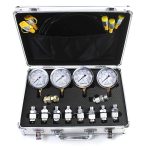 4 Gauges 3 Test Hoses 100/250/400/600 Bar 10 Couplings 1 Aluminum Case Hydraulic Pressure Test Kit for Construction Machinery - Image 6