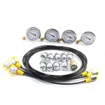4 Gauges 3 Test Hoses 100/250/400/600 Bar 10 Couplings 1 Aluminum Case Hydraulic Pressure Test Kit for Construction Machinery - Image 2